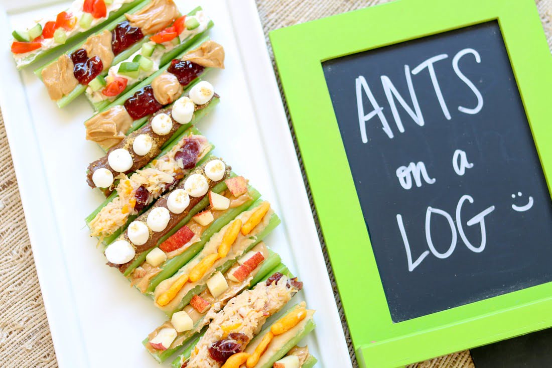 10 Fun and Creative Ants on a Log Recipes - KISS in the Kitchen