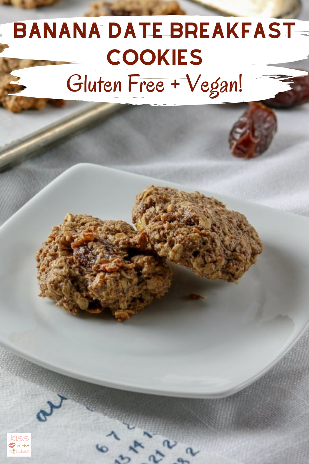 GlutenFree Banana Date Breakfast Cookies KISS in the Kitchen