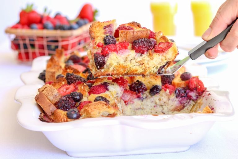 Mixed Berry Overnight French Toast Bake KISS in the Kitchen