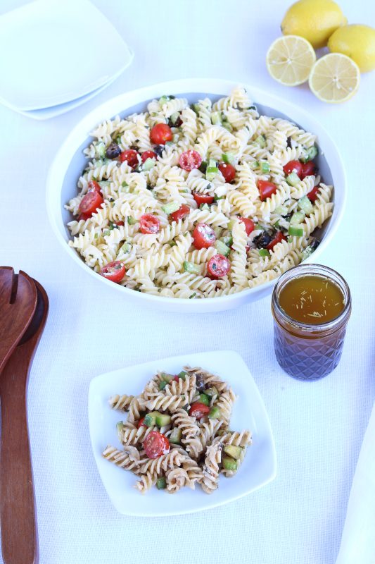 Pasta Salad with Olive Oil & Balsamic Dressing