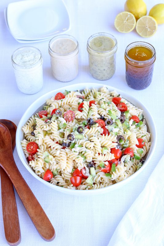 Pasta Salad with 4 Different Dressings