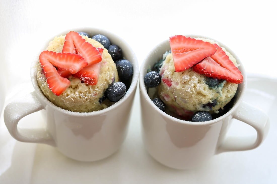 Berry Vanilla Mug Cakes Gf Kiss In The Kitchen