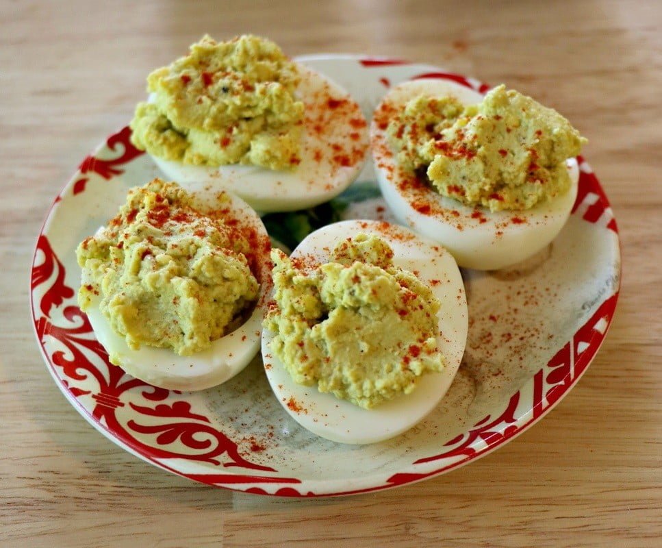 Avocado Deviled Eggs - KISS in the Kitchen